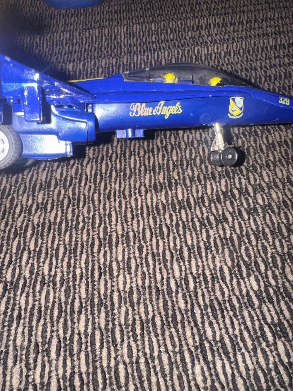 Rare and Expensive Blue & Yellow US Navy Blue Angels Jet Fighter. $65 on EBay!